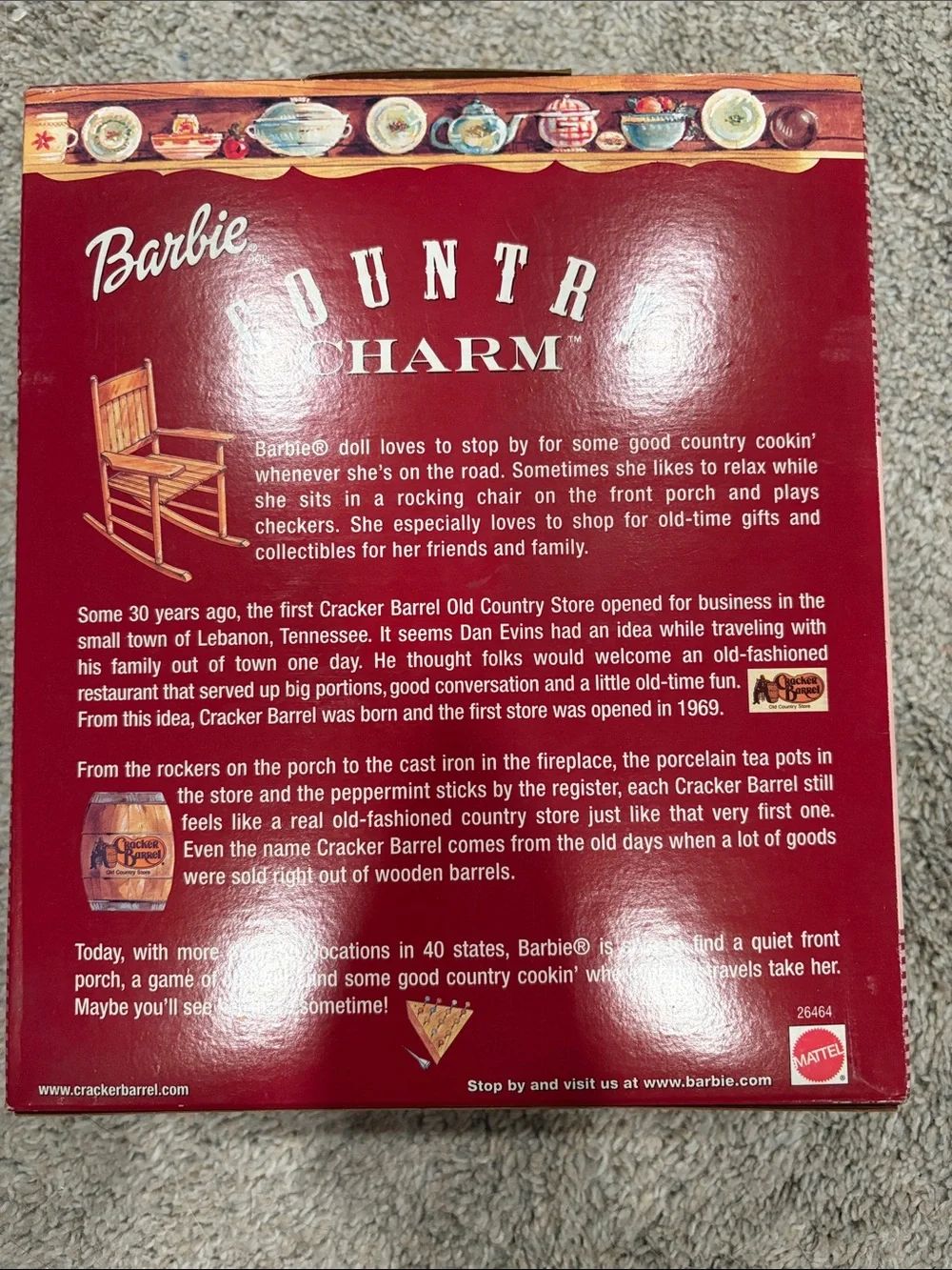 2000 Cracker Barrel Barbie “Country Charm”